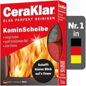 KAL-Ceraklar Lot De 2 Nettoyants Pour Vitres De Cheminée Sans Rayures Et Sans Produits Chimiques - Neuf