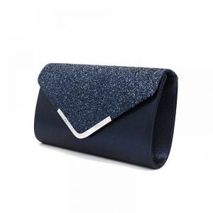 (Bleu) Pochettes de soir&eacute;e &agrave; paillettes scintillantes, sacs &agrave; bandouli&egrave;re &agrave; cha&icirc;ne, pochette de mariage, sac &agrave; main - Neuf