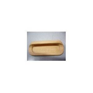 Poignée bois plat pin brut 110 mm entraxe 70 mm pour meuble tiroir coffre - Neuf