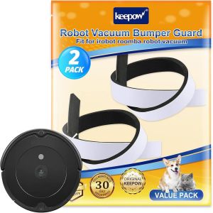 Pare-Chocs Keepow&reg; pour iRobot Roomba 960,691,895,390t-ILIFE A4s,V5s Aspirateur Robot-Deik Robot Aspirateur- Neato Botvac Connect&eacute; D5,DC02 etc-Lot de 2 Complet Noir(540 mm X 20 mm x 5 mm) - Neuf