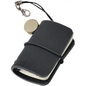 ChenQuanSarl-Petit Carnet De Voyage Rechargeable En Cuir Pour Poup&eacute;e Vintage Noir 4,8 X 3,2 Cm - Neuf
