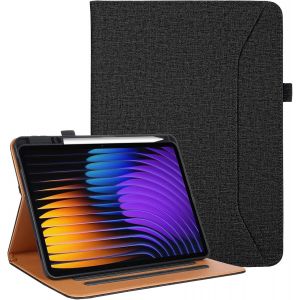 LORANKA-Coque pour Xiaomi Pad 7 avec Porte-Stylo Antichoc &Eacute;tui Tablette pour Xiaomi Pad 7 Pro 11.2 Pouces,Noir - Neuf