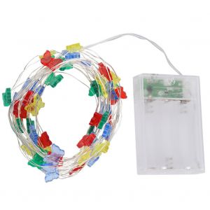 Hjlian Guirlande Lumineuse Papillon A Piles 50 Led, Decoration De Jardin, Fete De Mariage, Coloree - Neuf