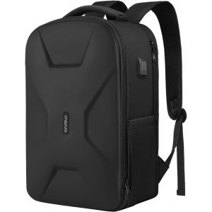 YEMAESRE-15,6-16 Pouces Sac À Dos Avec Usb Port Chargement Pour Femmes Hommes, Coquille Dure Voyager Entrepr Ordinateur Sac, Antivol Décontracté Daypack Avec Bagage Sangle, Noir - Neuf