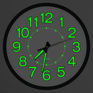 SEPT-Horloge Murale Lumineuse Design Moderne 30cm/12 Horloge Murale Silencieuse Alimentée par Piles, Facile à Lire pour Cuisine, Salon, Chambre - Neuf