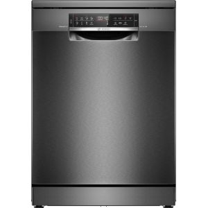 Lave-vaisselle Bosch SMS6ECC12E - Série 6 - Pose libre - 14 couverts - 84,5 x 60 x 60 cm - Wi-Fi - Acier brossé noir anti-traces - Neuf