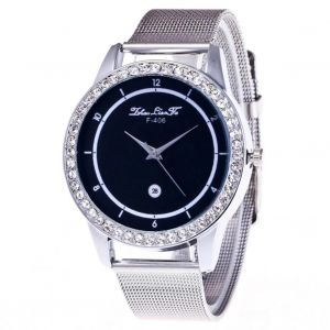 Zhoulianfa Strass D&eacute;coration Acier Inoxydable Maille Ceinture Sangle Montre Pour Femme - Neuf