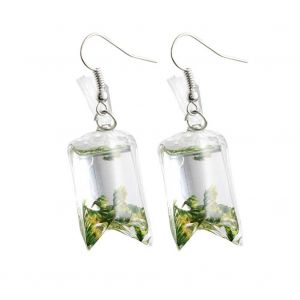 Boucles D'oreilles Pendantes En Resine Pour Femme Et Fille, Bijoux Tendance, Cadeau (Vert) - Neuf