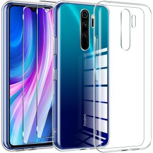 Couqe Pour Xiaomi 11t/11t Pro 5g Avec 2 Pièces Verre Trempé Protection Écran, Transparente Silicone Tpu Bumper Housse Pour Xiaomi 11t Anti-Choc, Anti-Scratch Hd Clair Étui Protection Case - Neuf