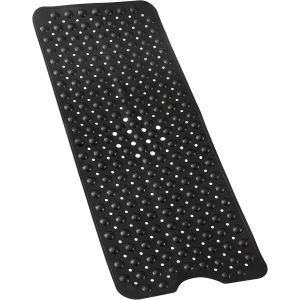 KAL-Tapis De Bain Antiderapantt U2013 Douche Antidérapant Baignoire 100 X 40 Cm U2013 Facile À Nettoyer U2013 Fixation Solide Par Ventouse U2013 Agréable Pour Les Pieds U2013 Design Moderne-Noir - Neuf