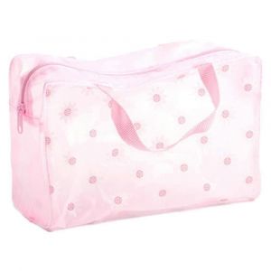 Sac à cosmétiques de dessin animé mignon,petite trousse de maquillage transparente pour les filles femmes,sac de kit de pinceaux de maquillage transparents,pochette d'organisateur de toilette étanche, - Neuf