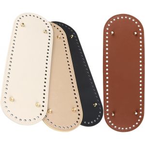 Tianyi-Lot De 4 Fonds De Sac 30 X 10 Cm - Fond De Sac Pour Crochet - En Cuir Synth&eacute;tique - Avec Trous Pour Sac &Agrave; Tricot, Sac &Agrave; Bandouli&egrave;re - Accessoires De Crochet - Neuf