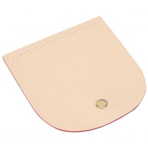 Housse De Sac A Rabat En Cuir Fendu Avec Boucle Magnetique, Pieces De Sac A Main Faites A La Main Avec Accessoires En Bronze, 12,6 X 13,7 Cm (Rose Saumon) - Neuf