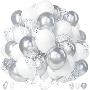 Ballons Pastel, 50 Pièces Arc-En-Ciel Macaron Bleu Rose Vert Jaune Violet Or Confettis Ballon Hélium Fille Garçon Enfant Anniversaire Mariage Valentin Graduation Proposition Mascarade Déco - Neuf