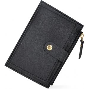 Portefeuille Femme Cuir, Porte Monnaie Mini Porte Cartes, Avec Fermeture Éclair, Avec 6 Emplacements De Carte, Éclair Poche À Monnaie, Porte Carte De Credit Cuir, 14 * 9 * 0.5Cm (Rose) - Neuf
