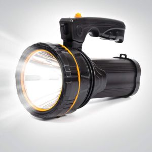 Lampe Torche Led Haute Puissance Professionnelle Lanterne Rechargeable, Grande 4 Piles 10 000 Mah, Hauteur 7 000 Lm, Flashlight Puissante Portable, 1 An De Garantie - Neuf