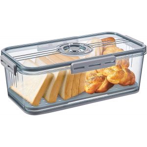 Boîte À Pain,Boîte À Pain,Boîte À Pain,Boîtes De Rangement En Plastique Avec Couvercles-Panier De Rangement-Boîtes À Pain-Boîte De Rangement Empilable Pour Réfrigérateur - Neuf