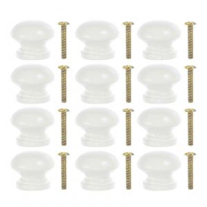 12 pcs commode rustique blanc armoire boutons d'armoire en bois bouton d'armoire en bois bouton de commode en bois boutons de porte en bois - Neuf