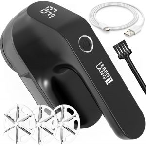JGD-Rasoir Anti bouloche Vetement Electrique 2000mAh &iquest; INCL. Affichage LED & Brosse de Nettoyage | Jusqu'&agrave; 2h d'autonomie I Anti-bouloche Coupe Enlever Peluche Appareil deboulocheur pour Pull - Neuf
