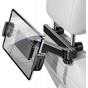 Support Tablette Voiture, Support Tablette Voiture Extensible Peut Tourner &agrave; 360&deg;, Support Tablette pour Appuie-t&ecirc;te pour 4.7-12.9'' T&eacute;l&eacute;phone/iPad/Switch/Kindle, Support pour Appuie-t&ecirc;te de Voiture - Neuf