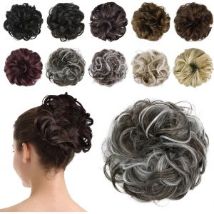 Chignon Postiche Cheveux, Bouclés Ondulés Extensions Chouchou Grande Postiches Naturel Faux Chignon Synthétique Chignon Queue De Cheval Extension Elastique Pour Femme - Neuf