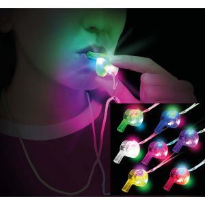 Sifflet Cordon Lumineux Led 5 Cm Color&eacute; - Neuf