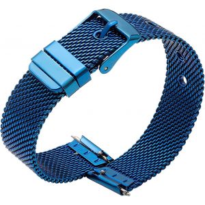 Kal-Montre Bracelet Maille, Bracelet De Montre Metal Pour 10mm 12mm 14mm 16mm 18mm 20mm 22mm, Bracelets De Montres Remplacement À Dégagement Rapide Pour Homme Et Femme - Neuf