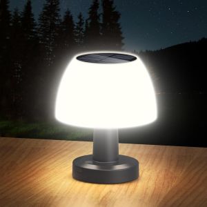 Kal-Lampe De Table Solaire Extérieure, Lampes Led Sans Fil Portable Ip54 Étanche Lampes Solaires Pour Intérieur, Terrasse, Jardin, Chambre, Salon - Neuf