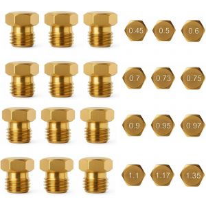 12 Pièces Gicleur Gaz Butane Universels, Injecteur De Gaz Gicleur Bouteille Kit De Conversion, Gpl Bouteille Gicleur Brûleur Pour Cuisinière À Gaz De Brûleur Au Propane 12 Tailles[LAV1850] - Neuf