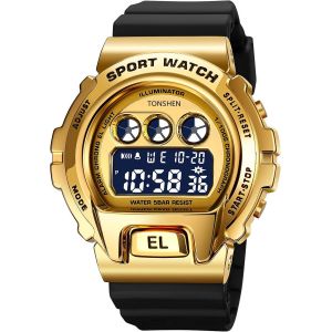 Sport Montre Homme Digitale 50m Etanche Outdoor Militaires &Eacute;lectronique Chronom&egrave;tre Date Plastique Caisse Et Caoutchouc Ruban Montres Bracelet - Neuf