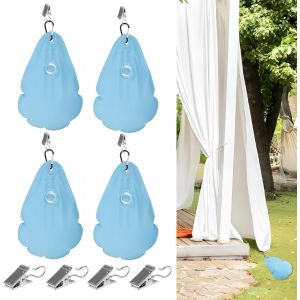 Mevronisshop-Lot De 4 Poids De Rideaux D'ext&eacute;rieur R&eacute;utilisables, Coupe-Vent, Sacs Lest&eacute;s De 2 Kg Pour Terrasse, Pergola, Cabane, Tonnelle - Neuf