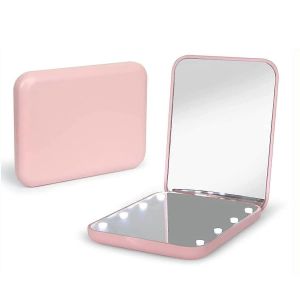 Grossissement Led Miroir De Maquillage De Voyage Compact - Neuf