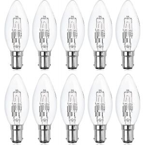 Paquet de 10 ampoules halog&egrave;nes B15d,intensit&eacute; variable 42w C35 Ampoule &agrave; bougie halog&egrave;ne 42w B15d Ampoules halog&egrave;nes &eacute;cologiques B15d Ampoules &agrave; bougie Petite ba&iuml;onnette-yuyu - Neuf