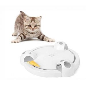 Jouet Électrique Interactif Pour Chat- Souris Rotative Avec Modes De Vitesse Et Griffoir Pour Un Jeu Captivant - Neuf