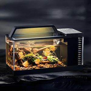 Petit Aquarium Avec Filtre Auto-Nettoyant Betta Réservoir De 1 Gallon Betta Fish Tank Kit De Démarrage Pour Les Débutants - Neuf