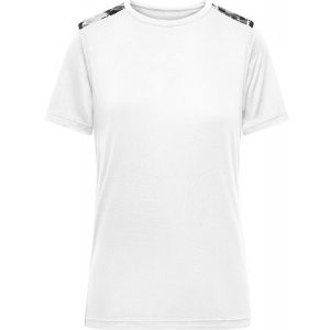 Maillot Running - Femme - Jn523 - Blanc, Gris Et Noir - Neuf