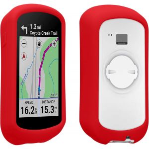 Housse Gps Vélo Compatible Avec Garmin Edge Explore 2-Protection Bumper Boitier Navigateur-Étui En Silicone Rouge - Neuf