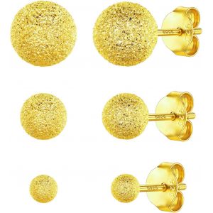 Boucles D'oreilles En Argent Sterling 925 Clous D'oreilles Coeur/&Eacute;toile/Lune/Cercle/Ronde Plaqu&eacute; Platine/Or 18k/Or Rose Cadeau Saint Valentin Boucles D'oreilles Sets Femme Fille - Neuf