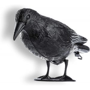 Corbeau noir en plastique, épouvantail efficace pour repousser les oiseaux et protéger le jardin, le balcon et la maison des pigeons (1 pièce) - Neuf