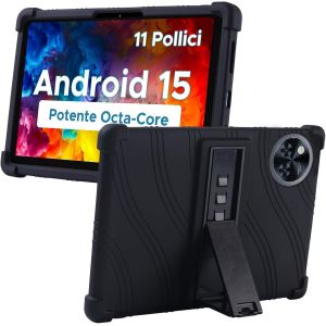 Naeryut-Coque Pour Doogee U11/U11 Pro 11 Pouces,Étui De Protection Antichoc En Silicone Souple Avec Réglable Support[Anti-Rayures][Antidérapante],Noir - Neuf
