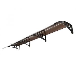 Auvent De Porte Et Fenêtre-Duoku-40" X 120"-Polycarbonate Upf 50+, Porte D'entrée Extérieure En Surplomb, Protection Uv, Pluie - Neuf