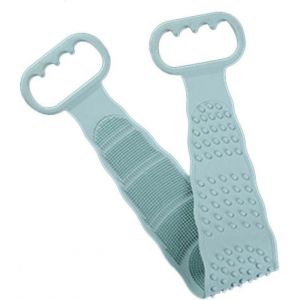 Serviette De Bain Double Face Silicone Exfoliant Dorsal Sangle Masseur Corporel Avec Poignées Sangle Arrière Longue Brosse Souple Exfoliante Corporelle Chauve-Souris De Massage - Neuf