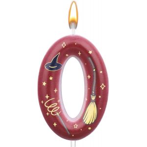 Eryi-Bougie D'anniversaire Magique Magicien, Bougie Anniversaire Numéro Décoration De Gâteau Fournitures De Fête Magicien Magique Pour Garçons Filles Cadeaux Fête (0) - Neuf