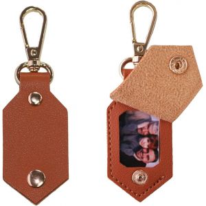 KAL-Porte-Cl&eacute;s Photo En Cuir Personnalis&eacute;s, Porte-Cl&eacute;s Personnalis&eacute; Avec Phot, Porte Clef Personnalisables, Idee Cadeau Pour Couple, Homme, Papa, Parrain, Anniversaire - Neuf