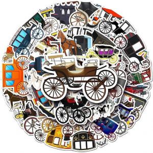 Trolley Stickers 50 Pcs Cartoon Waterproof Vinyle Autocollants Pour Hydroflasks Ordinateur Portable Tablette Ordinateur Watereottles Voiture Mug Téléphone Bagages Tablette - Neuf