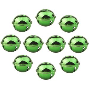 10pcs De No&euml;l, Les Cloches De Grosses Cloches De Couleur Cloches D&eacute;coration D'arbre De No&euml;l Le M&eacute;tal Des Cloches - 5cm (Vert) - Neuf