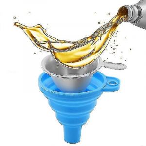 Filtre &Agrave; R&eacute;sine R&eacute;utilisable Pour Impression 3d, Entonnoir Pliable En Silicone Et Filtre En Acier Inoxydable Pour Verser La R&eacute;sine Dans Un Flacon Riilq - Neuf