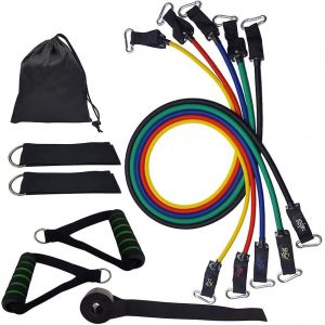 Bandes De R&eacute;sistance Set De Bandes De R&eacute;sistance,Ensemble De Bandes De Fitness Bande D'exercice Avec Ancrage De Porte,Poign&eacute;es - Neuf