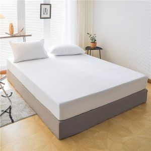 Sjzg-Parure De Lit Ou Draphousse Avec Housse De Couette 1000 Fils En Microfibre De Qualit&eacute; Sup&eacute;rieure R&eacute;sistante Aux Plis Et Aux Taches, Ultra Douce Comme Du Satin De Soie Respirant (Blanc, Draphouss - Neuf