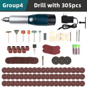 Perceuse sans fil Dremel batterie Rechargeable perceuse électrique Dremel gravure sur bois bricolage pour graveur perceuse sans fil - Type Set 4 - Neuf